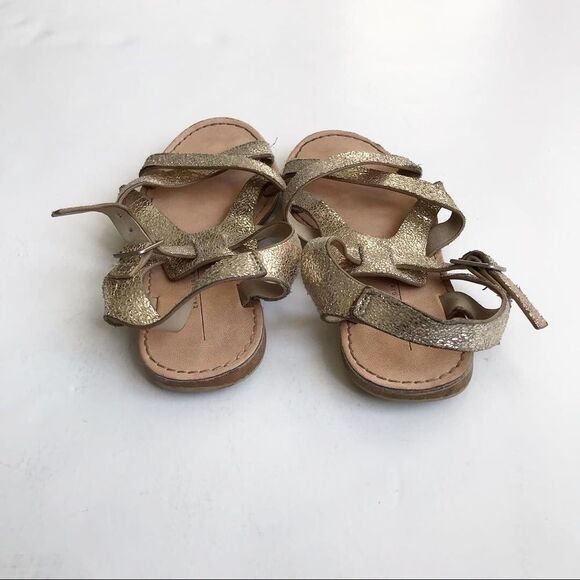 Zara gold strappy sandals EUC  size 27(10) - Picture 3 of 3